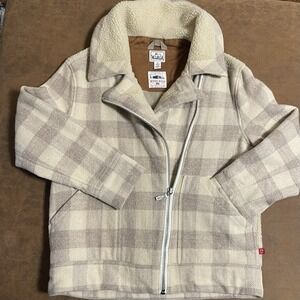 Woolrich Womens‎ Window Payne Jacket With Sherpa Collar Sm Cream & Tan